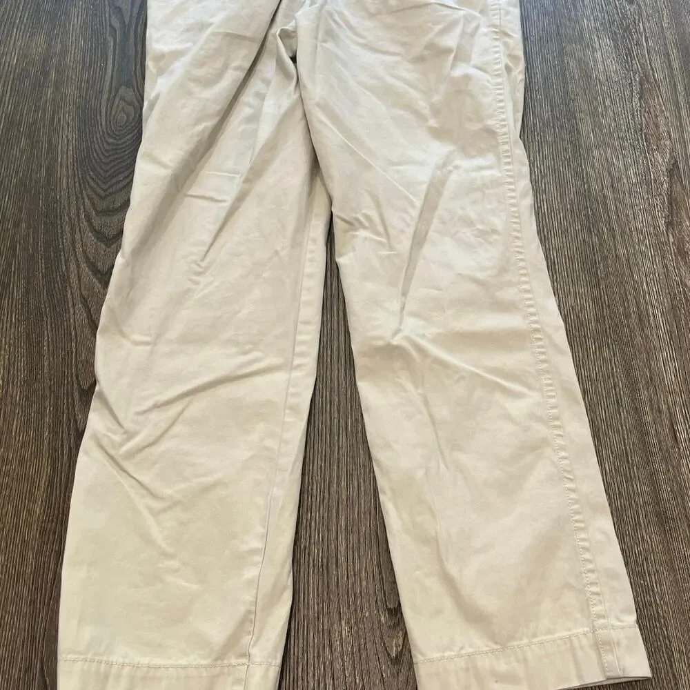 Tommy Hilfiger Mens Chino Pants Mid-Rise Flat Front Custom Fit Beige Size 30/30